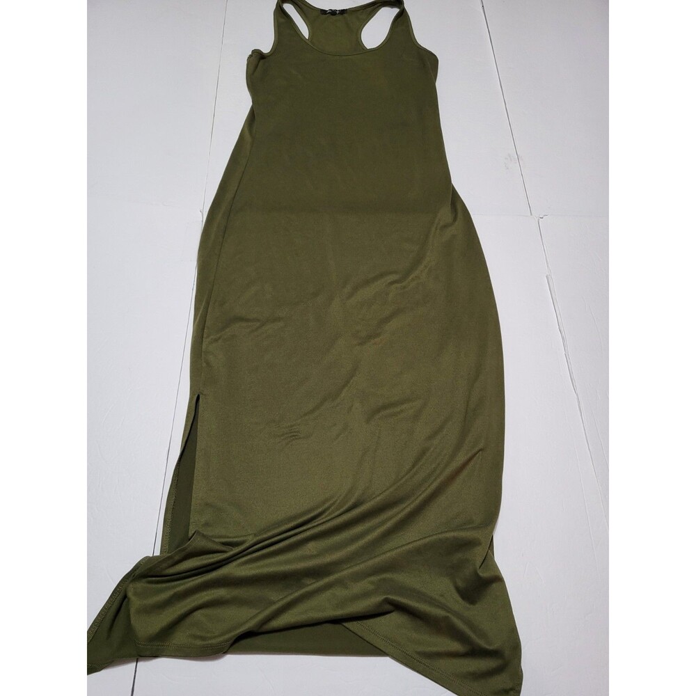 (#17) Absolutely Green Sleeveless Slit Bodycon Size Women's Large